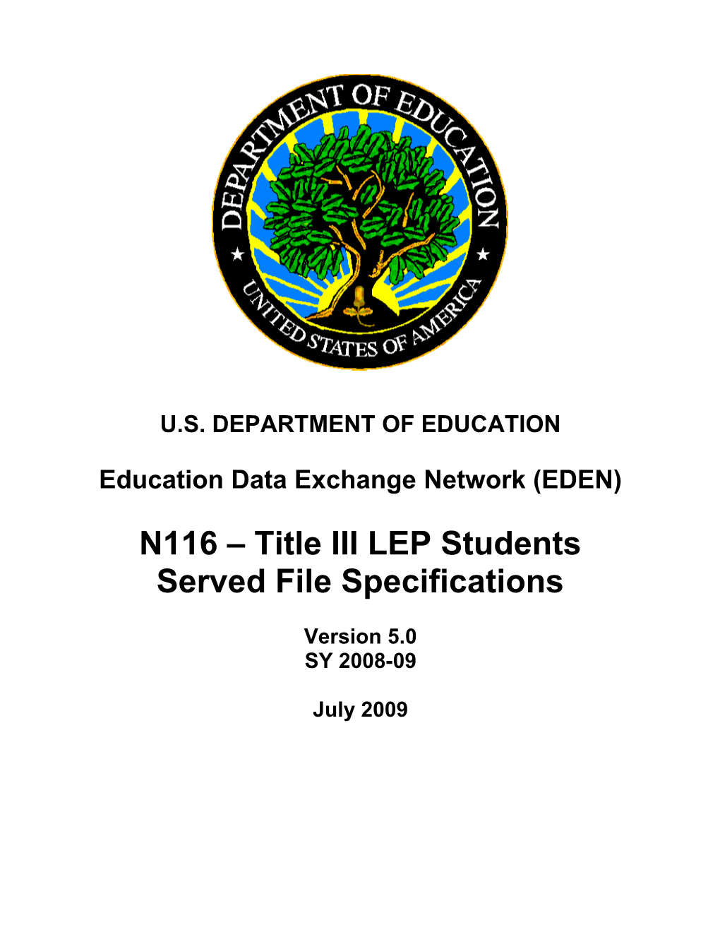 N116 Title III LEP Students Served File Specifications (MS Word)