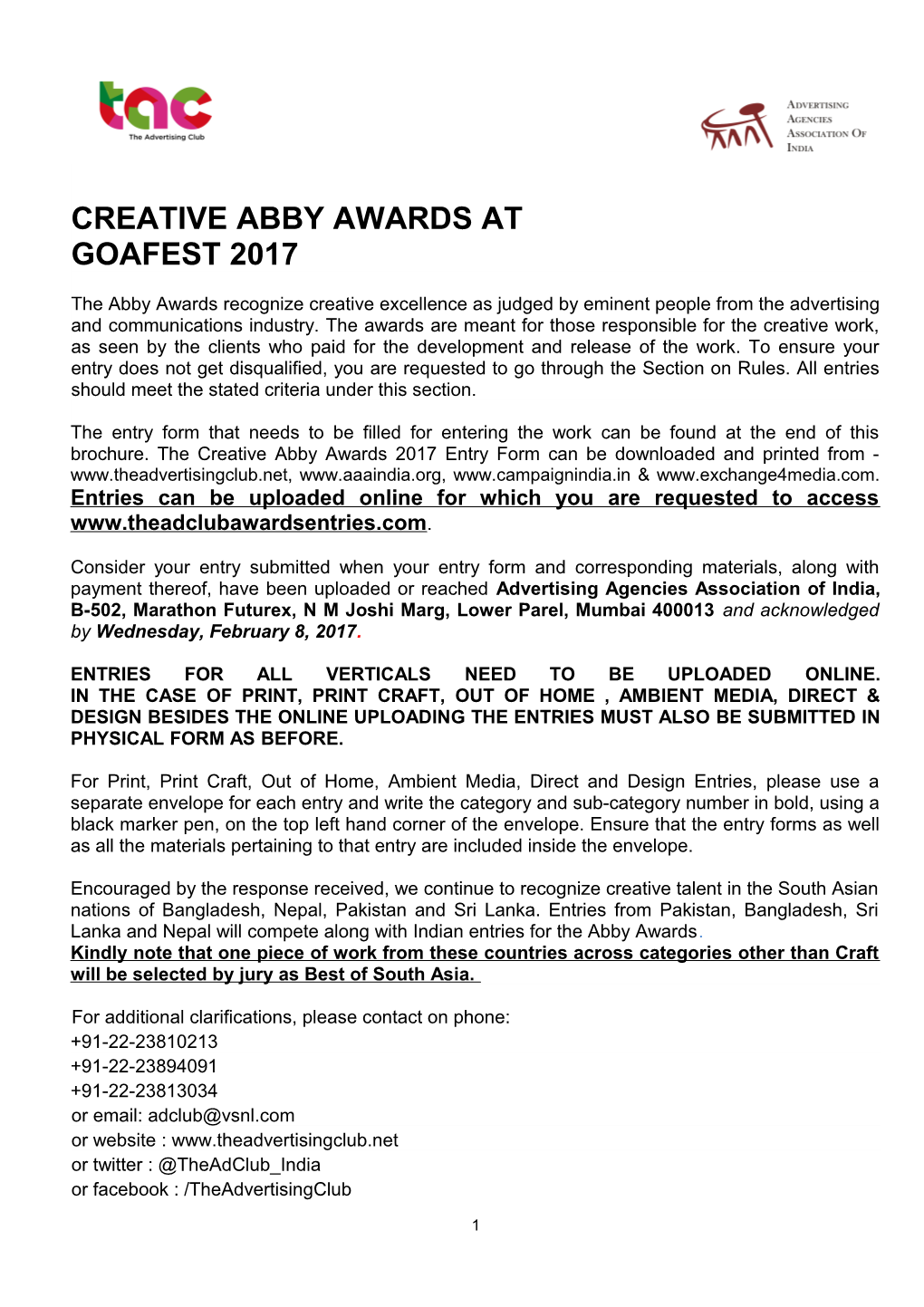 Creative Abby Awards At