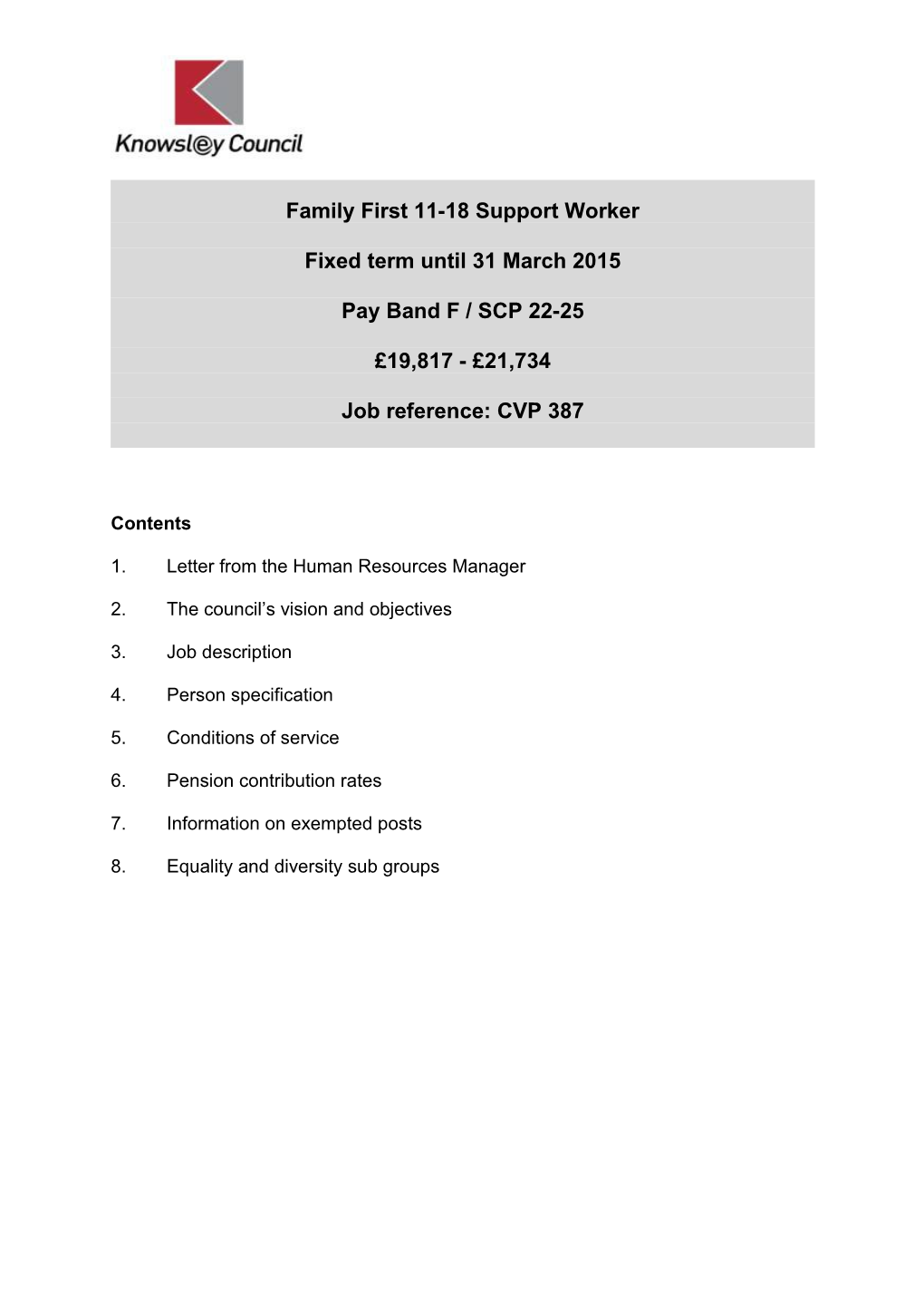 Family First 11-18 Support Worker