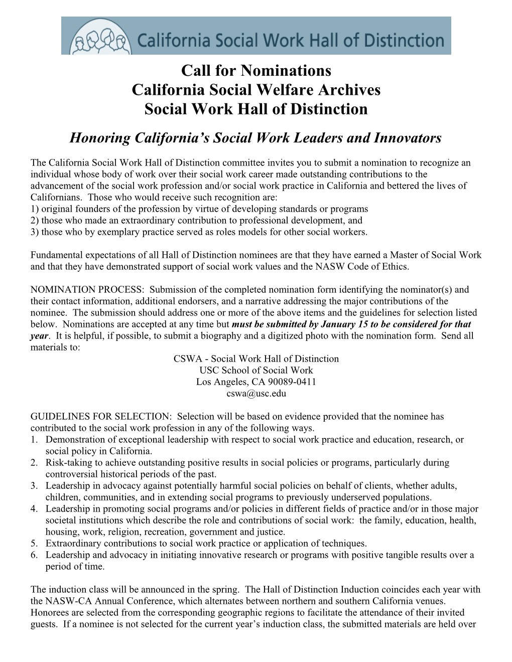 California Social Welfare Archives