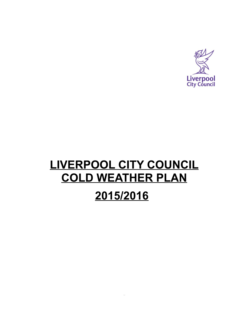 Liverpool City Council Cold Weather Plan