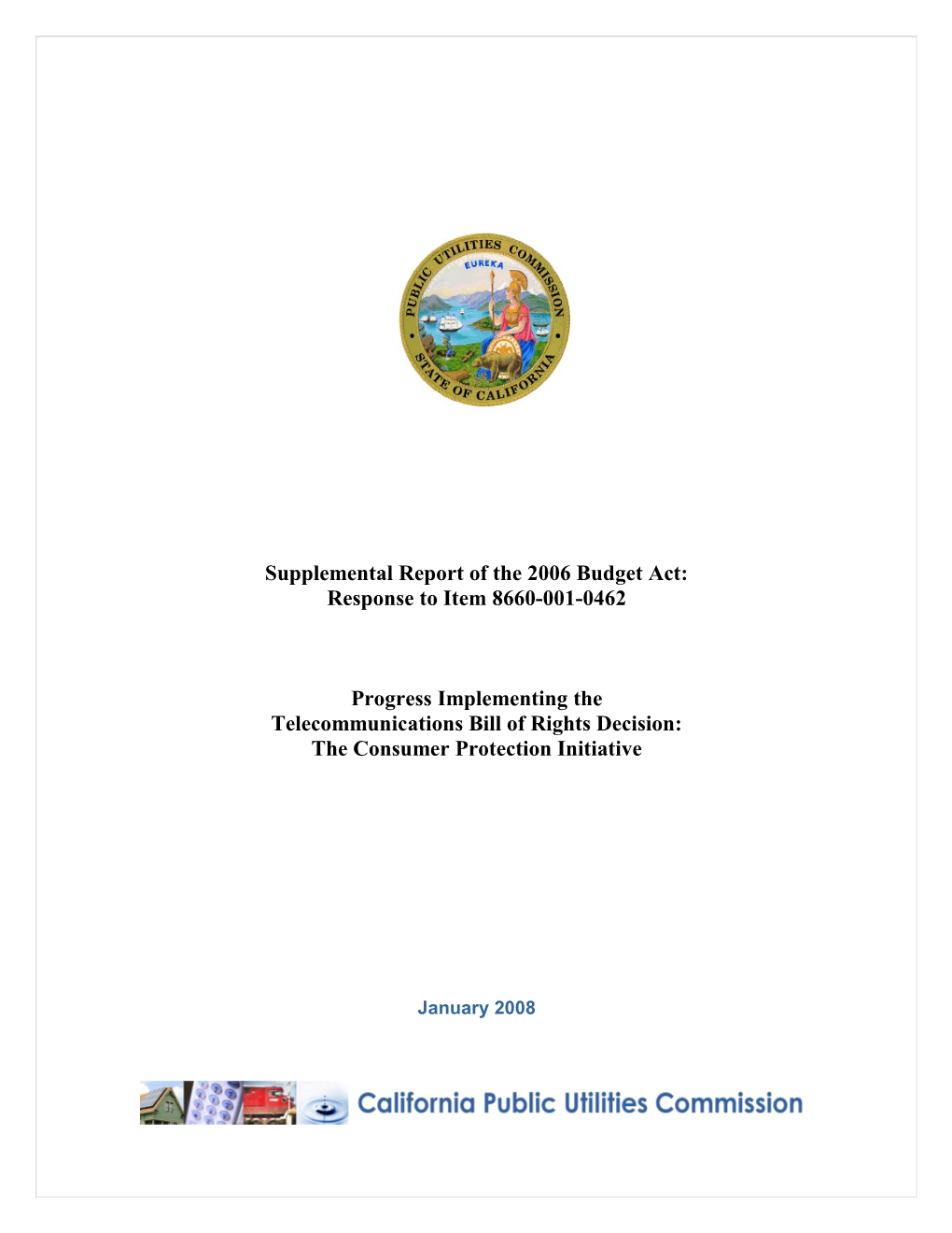 Supplemental Report of the 2006 Budget Act