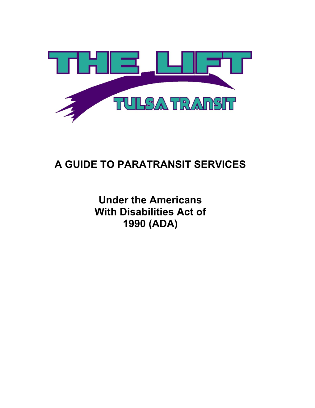 A Guide to Paratransit Services