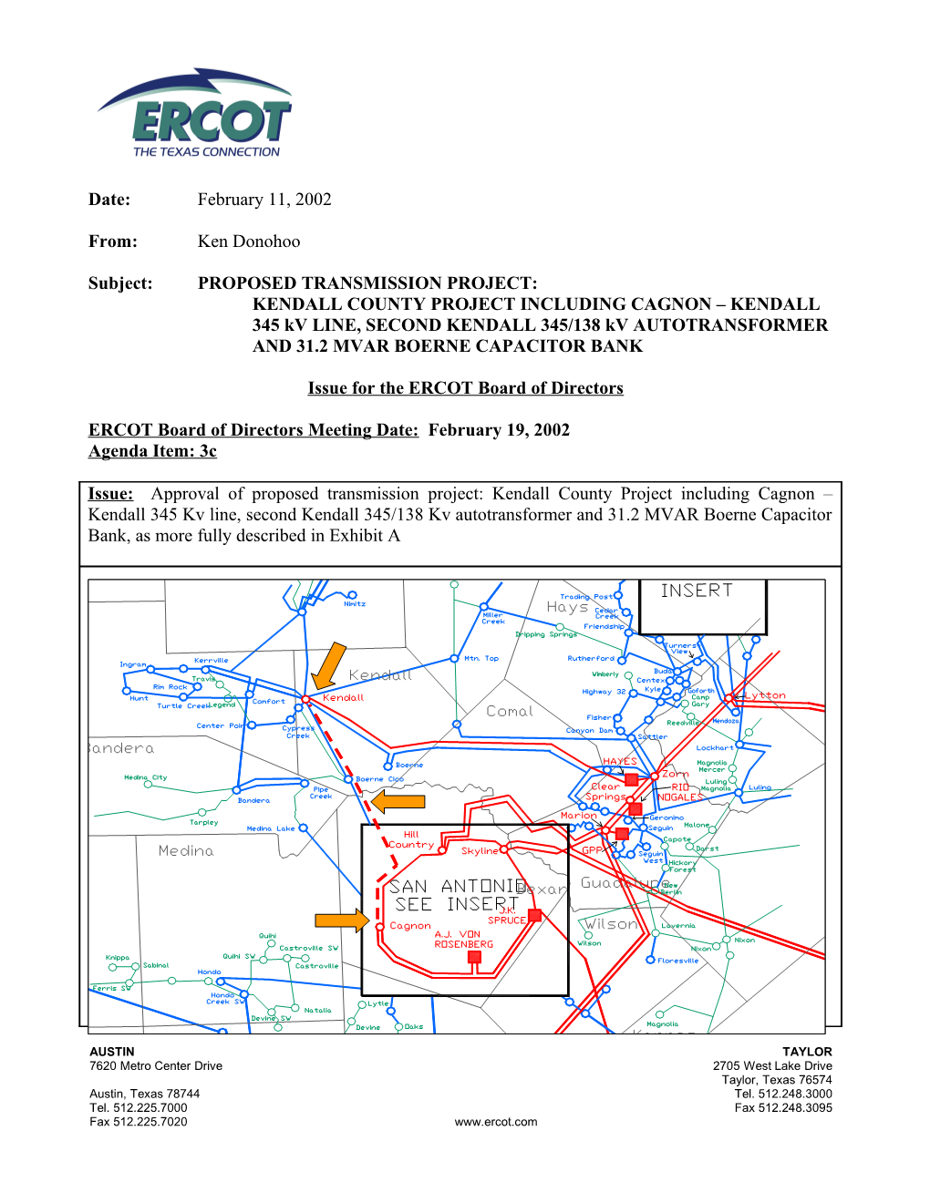 Proposed Transmission Constraint Project