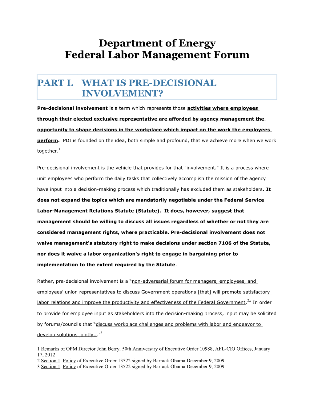 Federal Labor Management Forum
