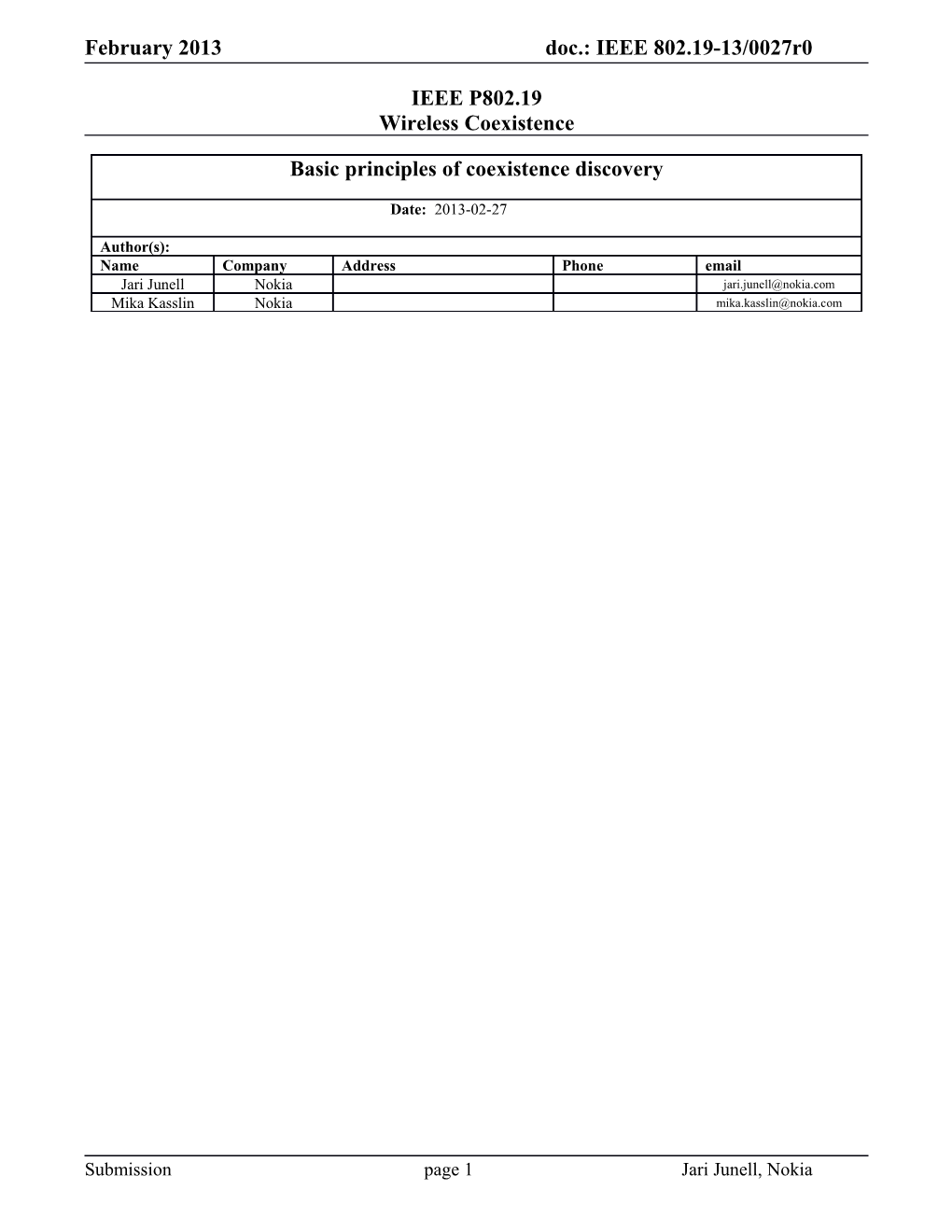 Figure 1 : Steps Within the Coexistence Discovery Functionality