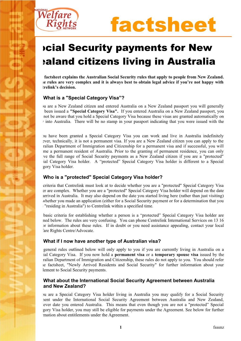 Social Security Payments for New Zealand Citizens Living in Australia