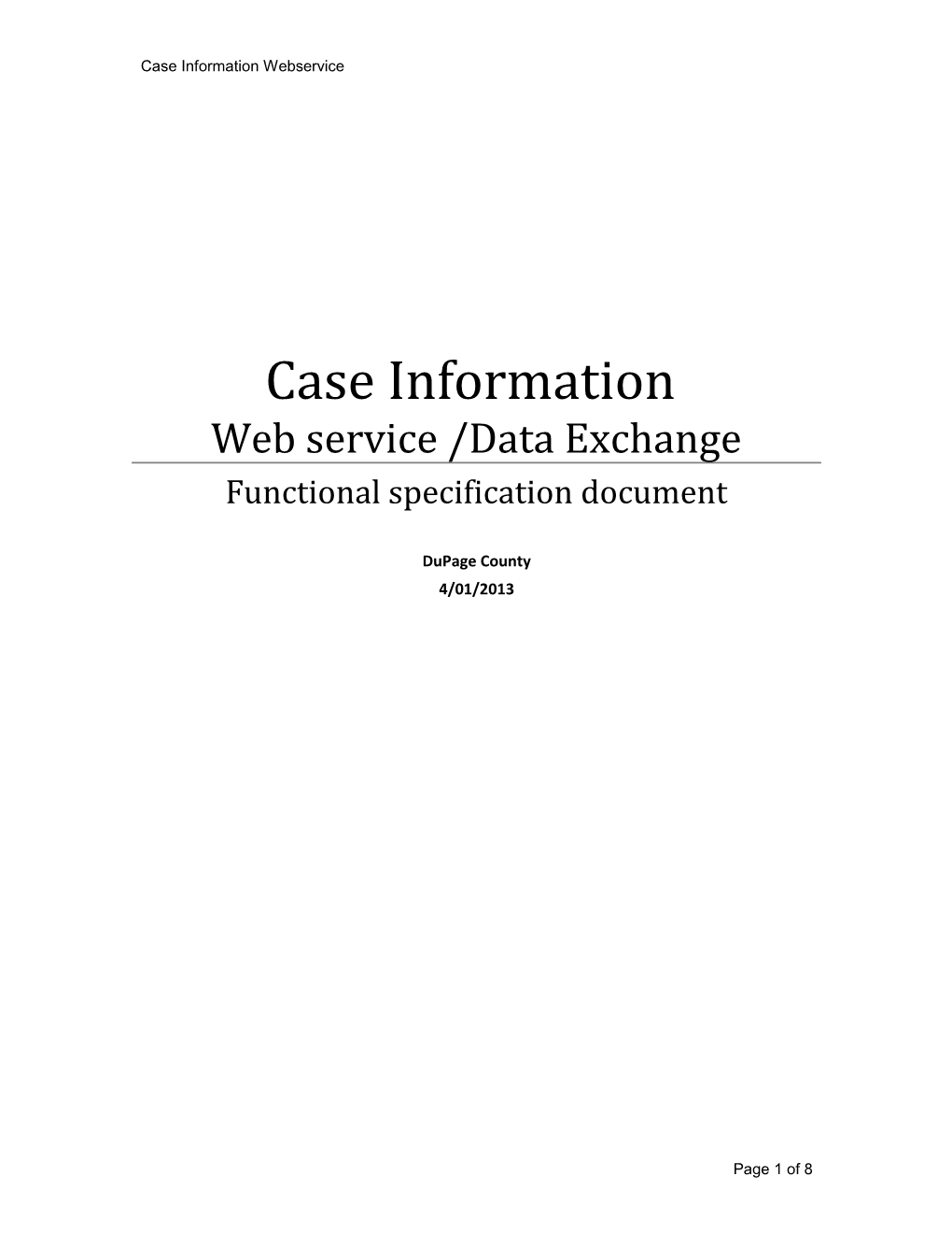 Case Informationwebservice