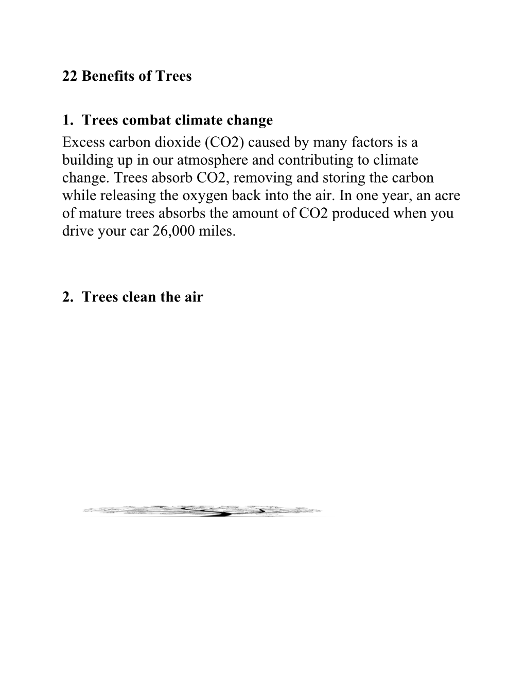 1. Trees Combat Climate Change