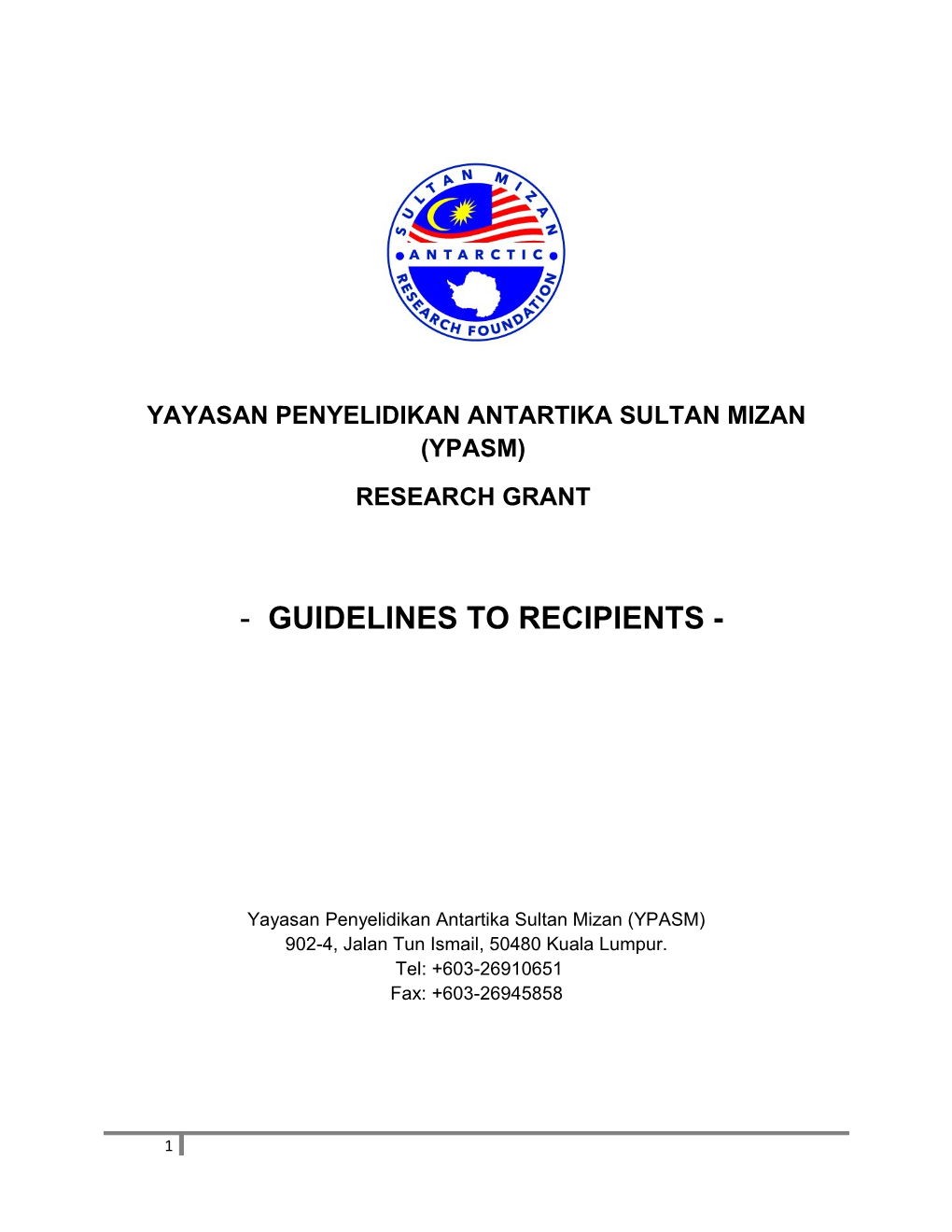 Yayasan Penyelidikan Antartika Sultan Mizan (Ypasm)