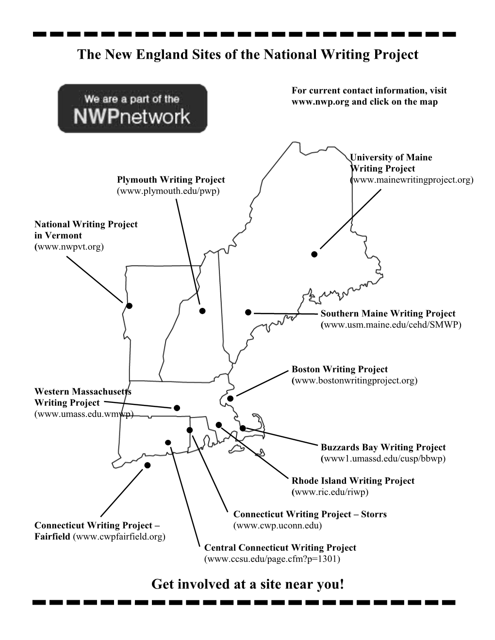 The New England Sites of the National Writing Project