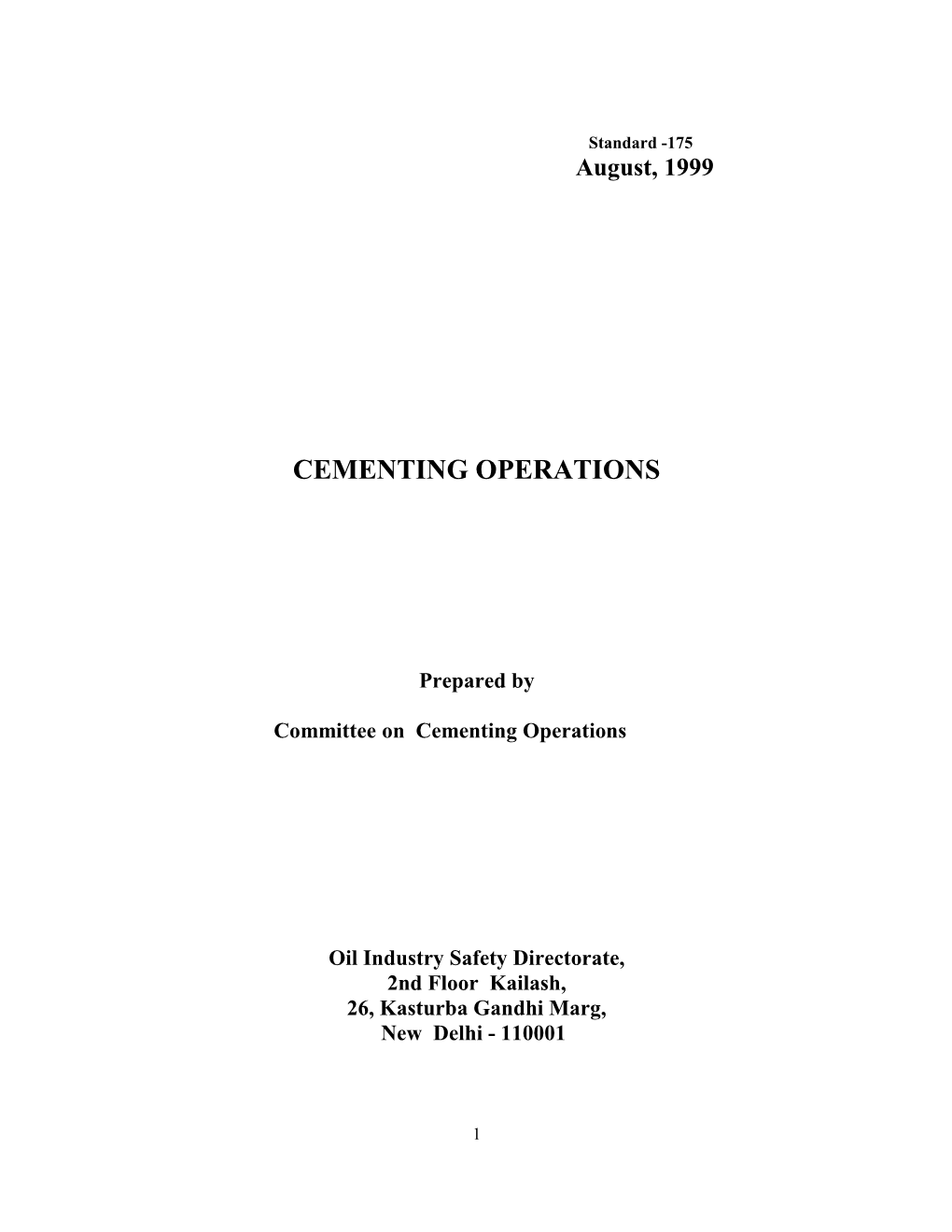 Cementing Operations