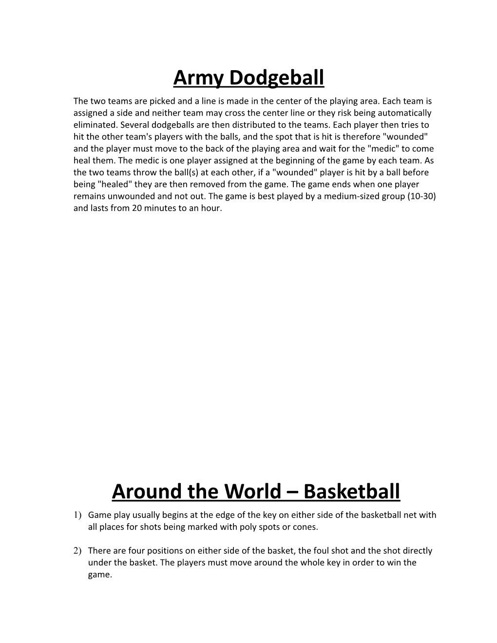Around the World Basketball