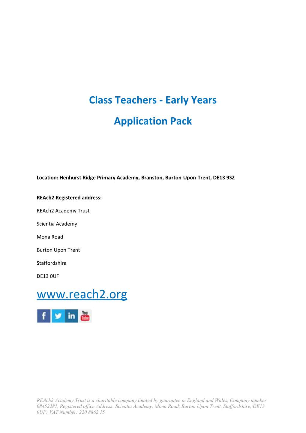 Class Teachers - Early Years