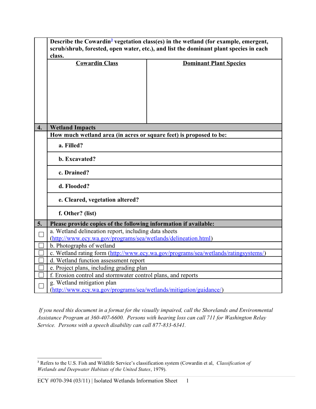 ECY #070-394 (03/11) Isolated Wetlands Information Sheet1