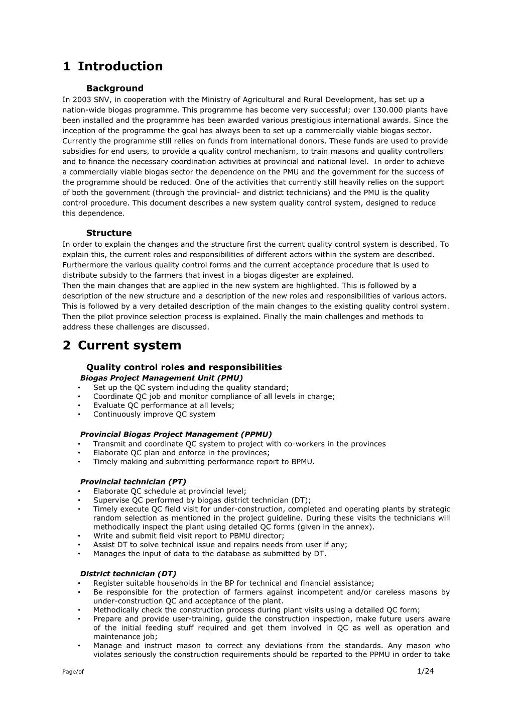 2.1Quality Control Roles and Responsibilities