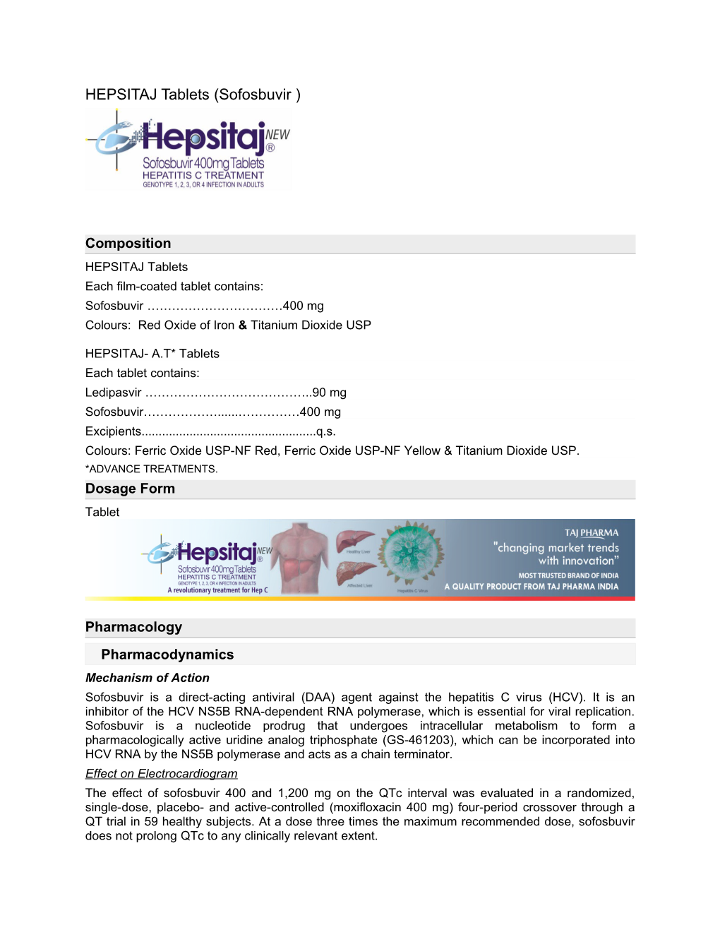 HEPSITAJ Tablets(Sofosbuvir )