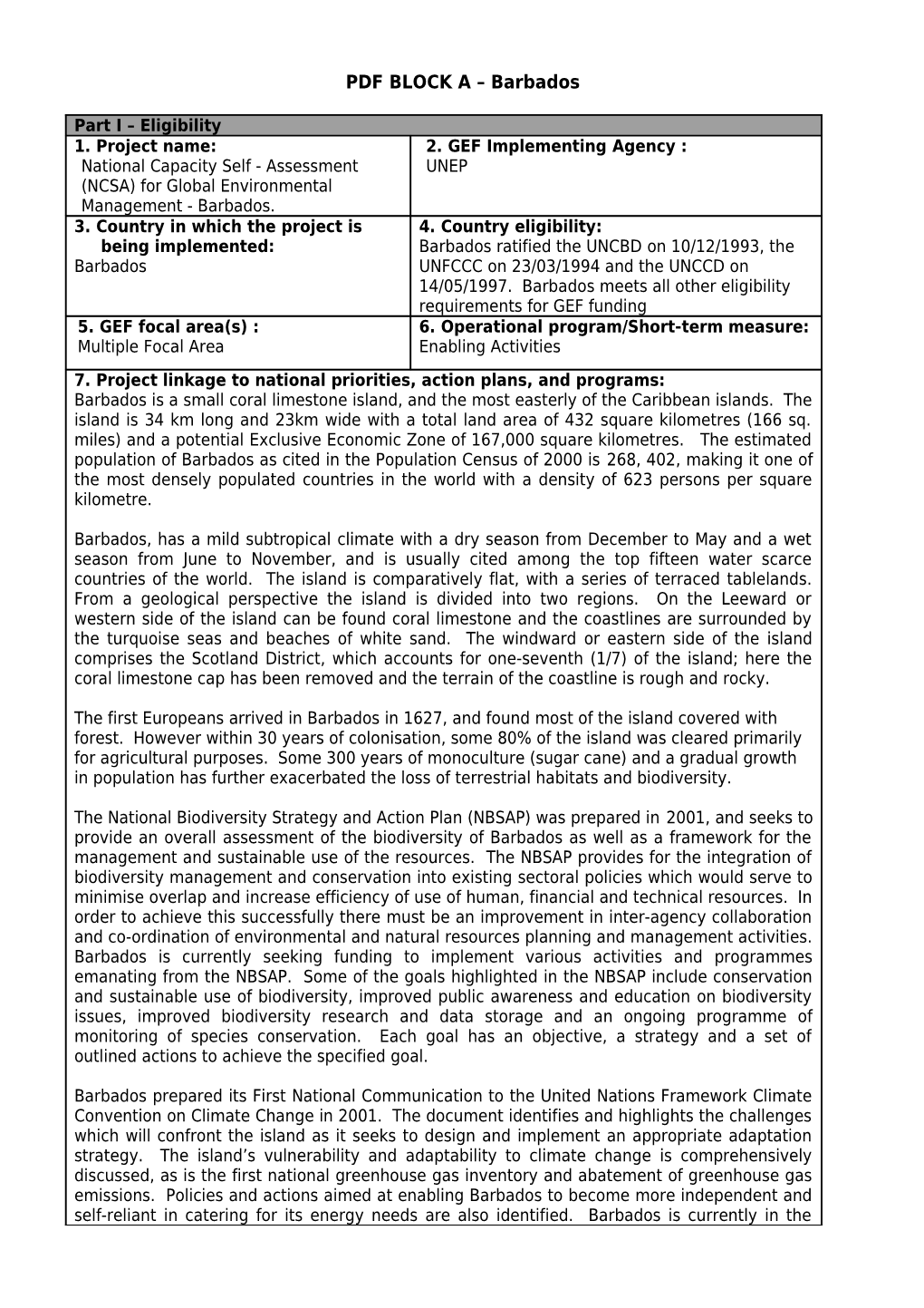 Standard Format for Proposals for Pdf Block a Grants