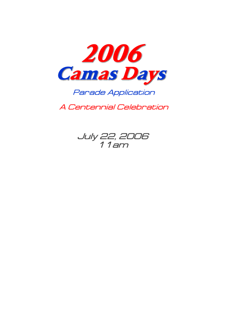 Camas Days 1998 Parade - Saturday, July 25 - 11:00 Am