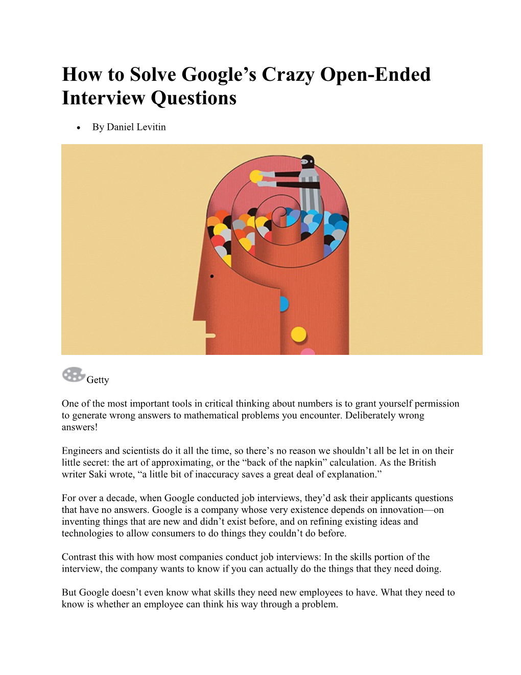 How to Solve Google S Crazy Open-Ended Interview Questions