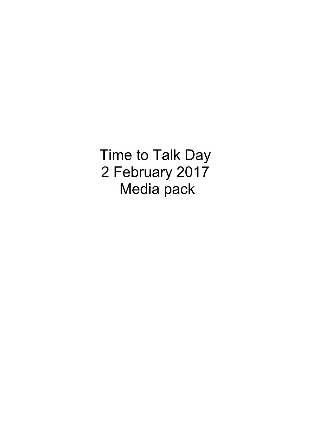 Time to Talk Day