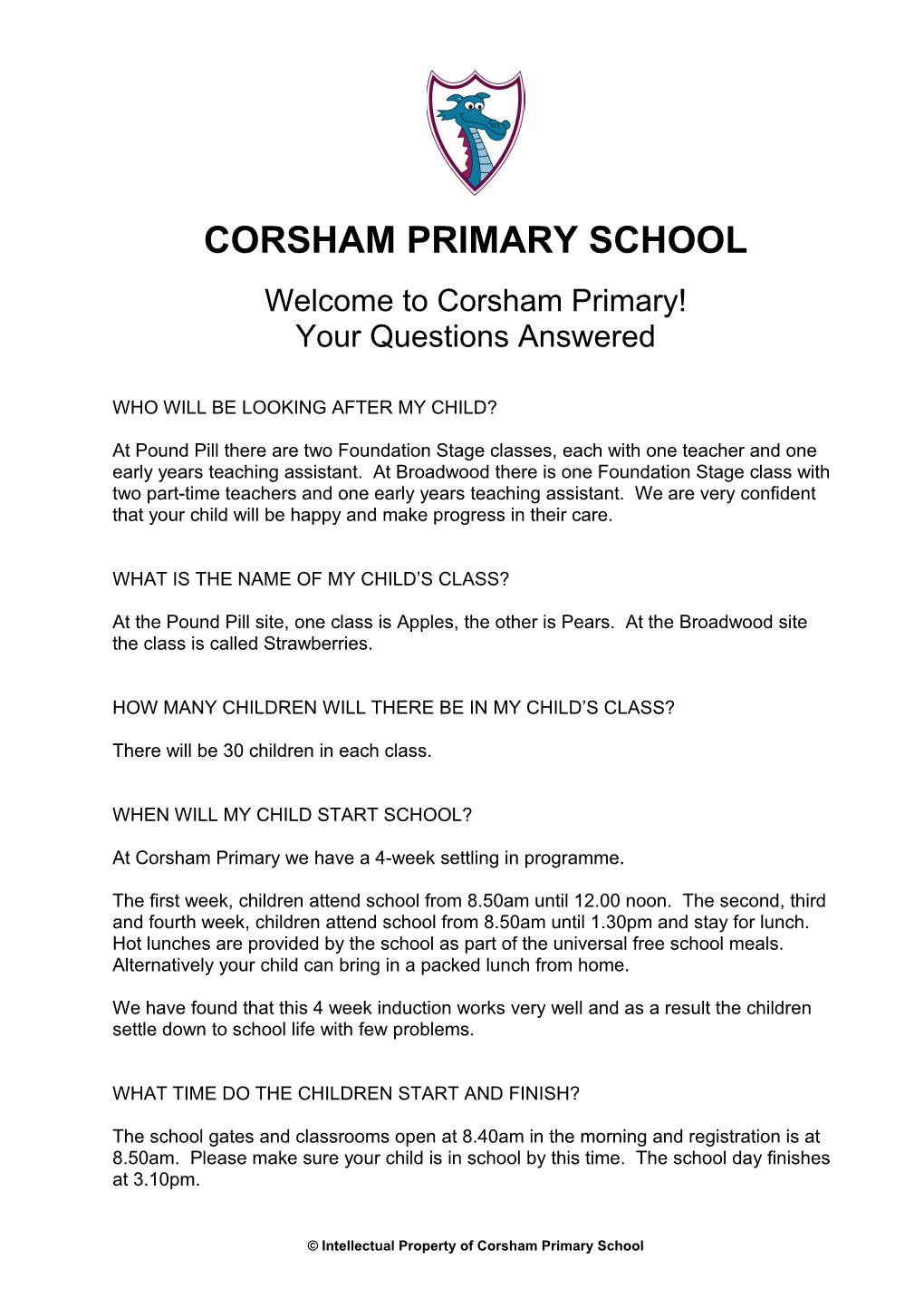 Corshamprimary School