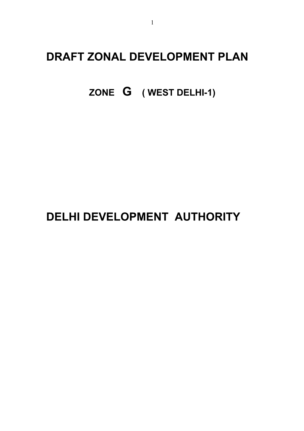 Draft Zonal Development Plan