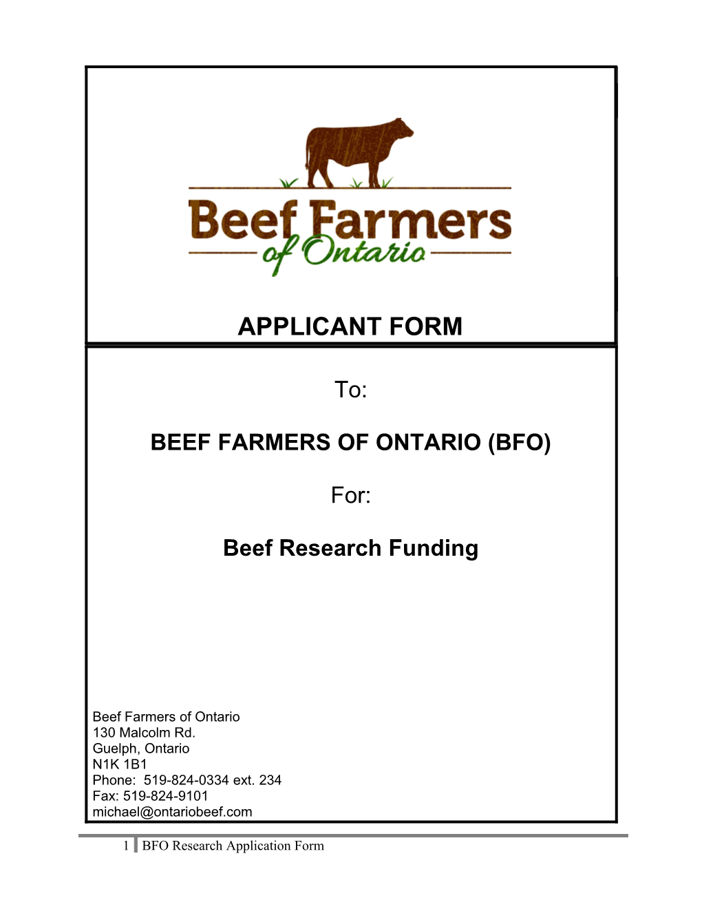 Beef Farmers of Ontario (Bfo)