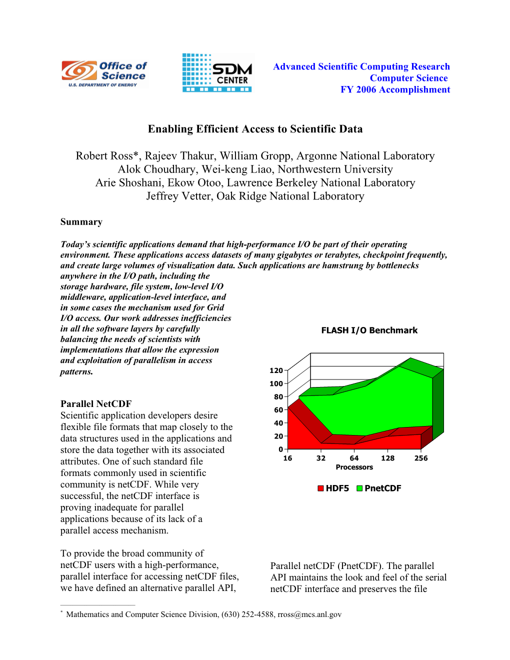 Enabling Efficient Access to Scientific Data