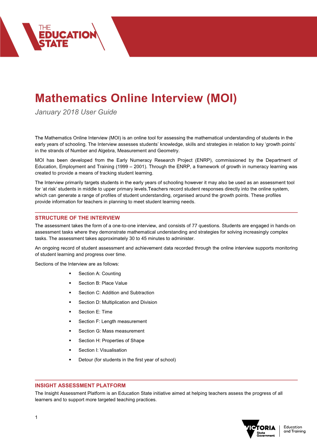 Mathematics Online Interview (MOI)