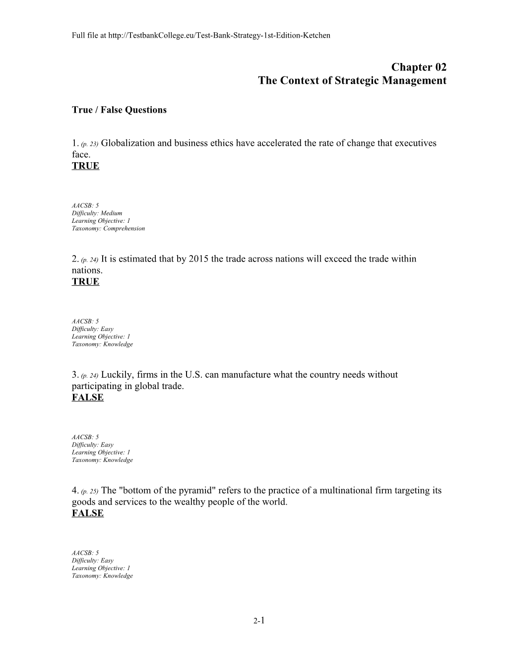 Chapter 02 the Context of Strategic Management