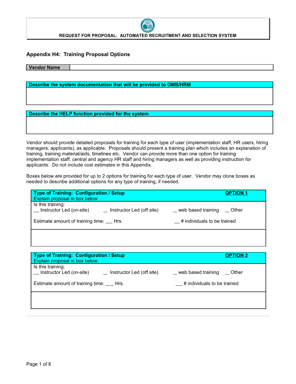 Request for Proposal: Automated Recruitment and Selection System