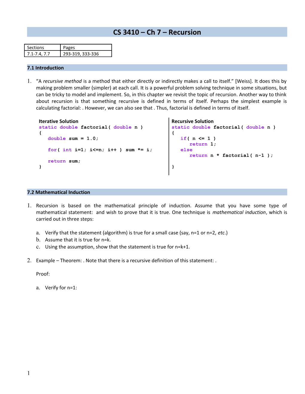 Verify That the Statement (Algorithm) Is True for a Small Case (Say, N=1 Or N=2, Etc.)