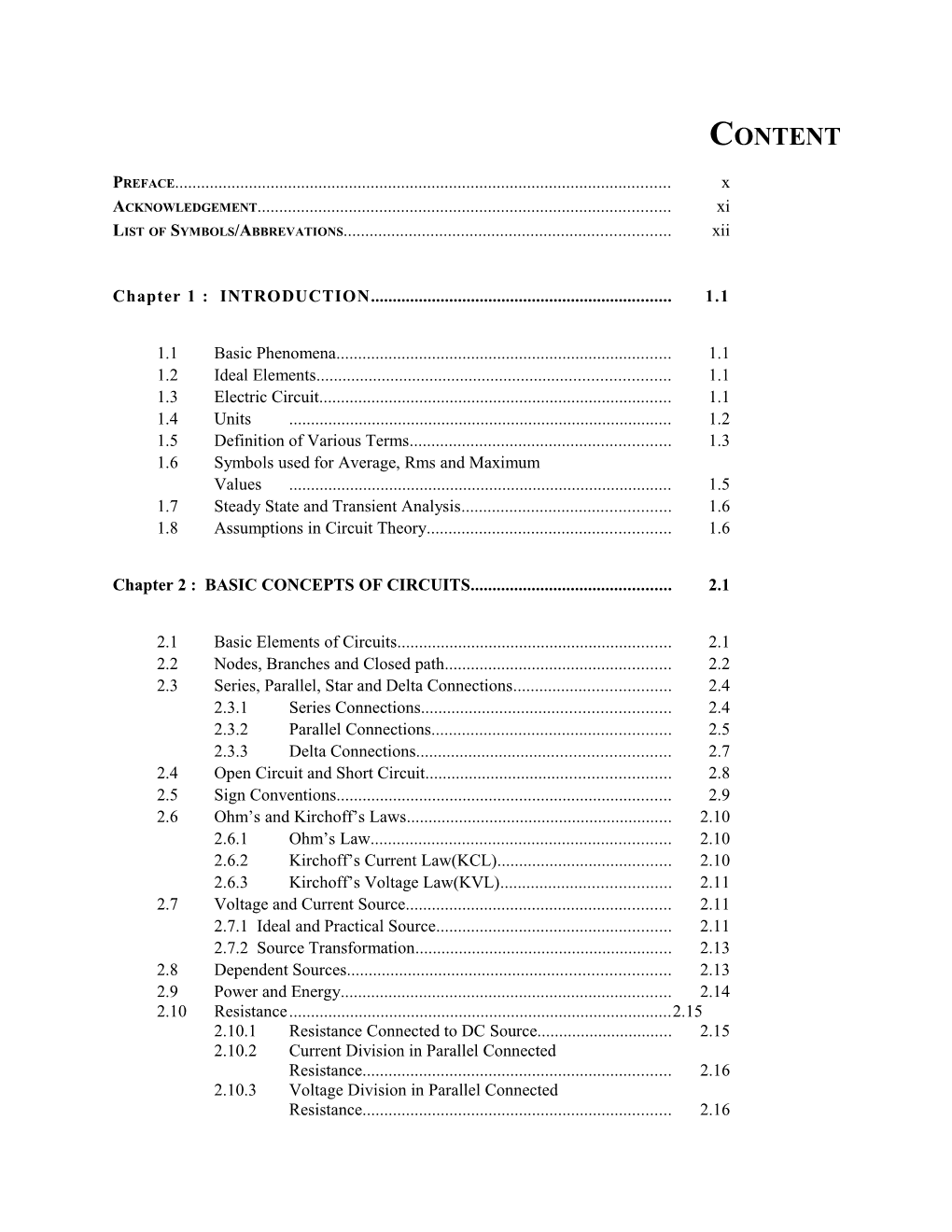 List of Symbols/Abbrevations Xii