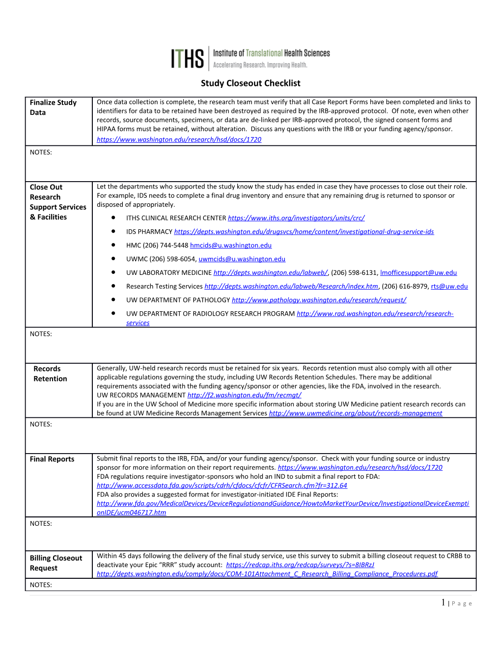 Study Closeoutchecklist