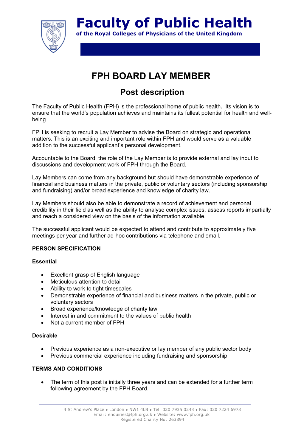 Fph Board Lay Member