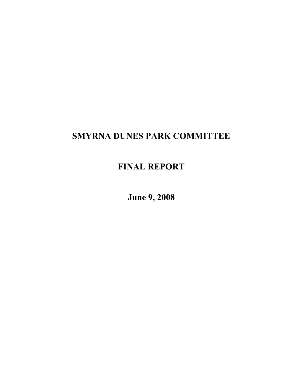 Smyrna Dunes Park Committee