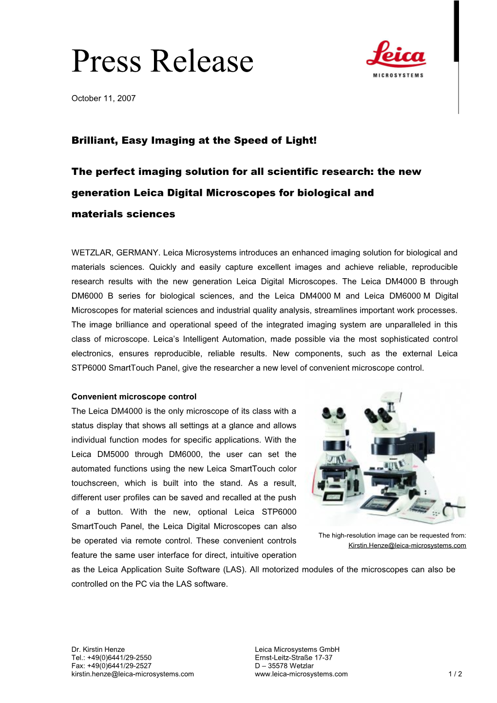 Brilliant, Easy Imaging at the Speed of Light!
