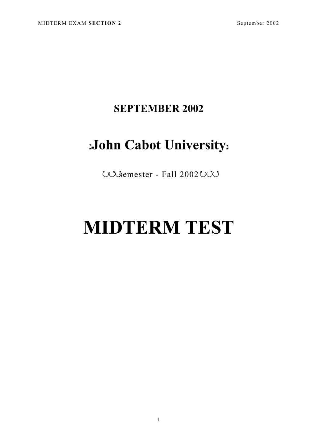 John Cabot University