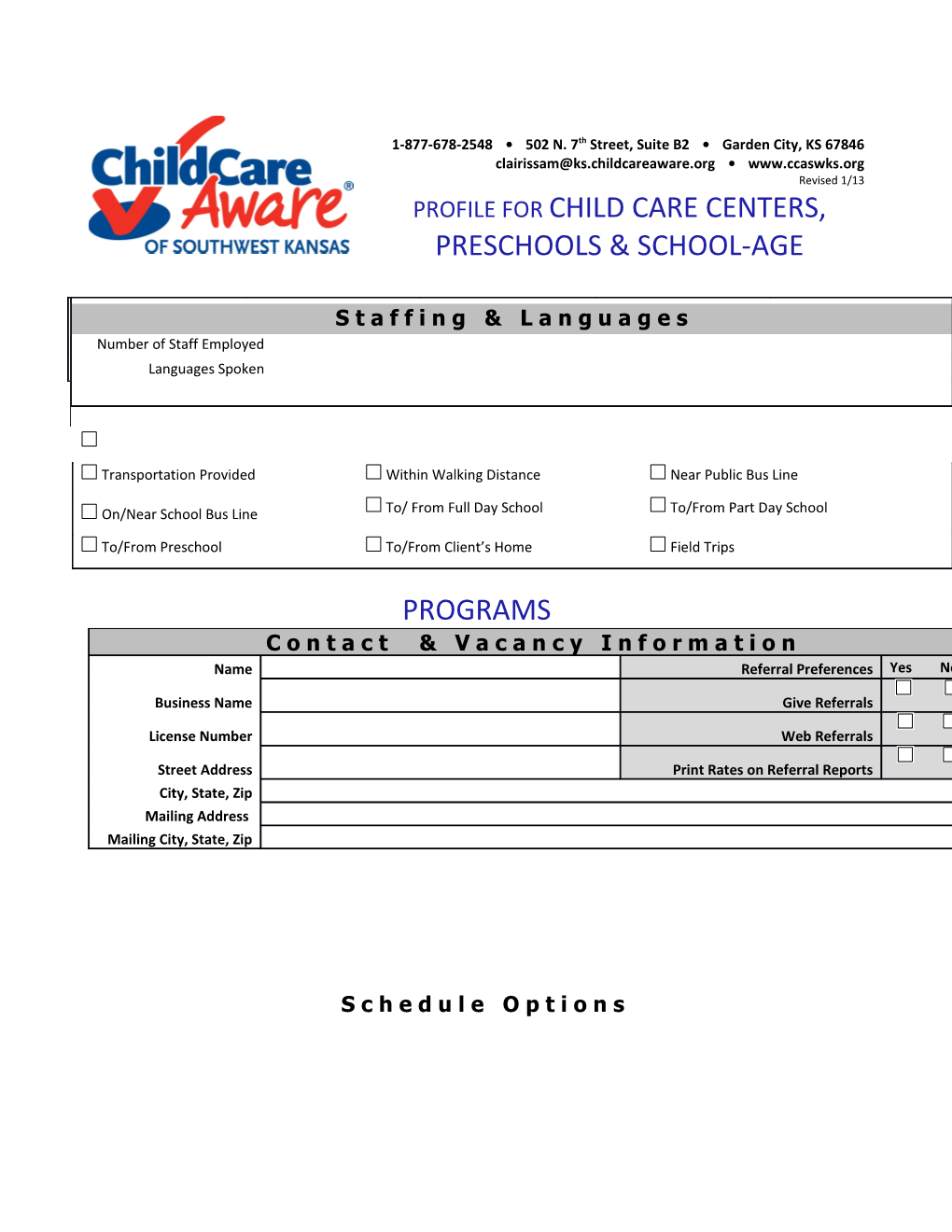 Preschools & School-Age Programs