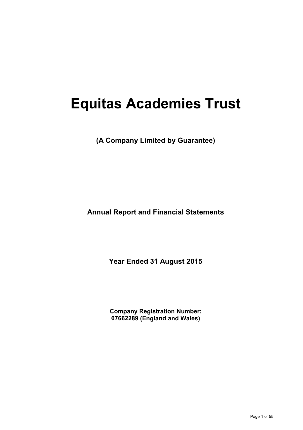 Coketown Academy Trust Limited