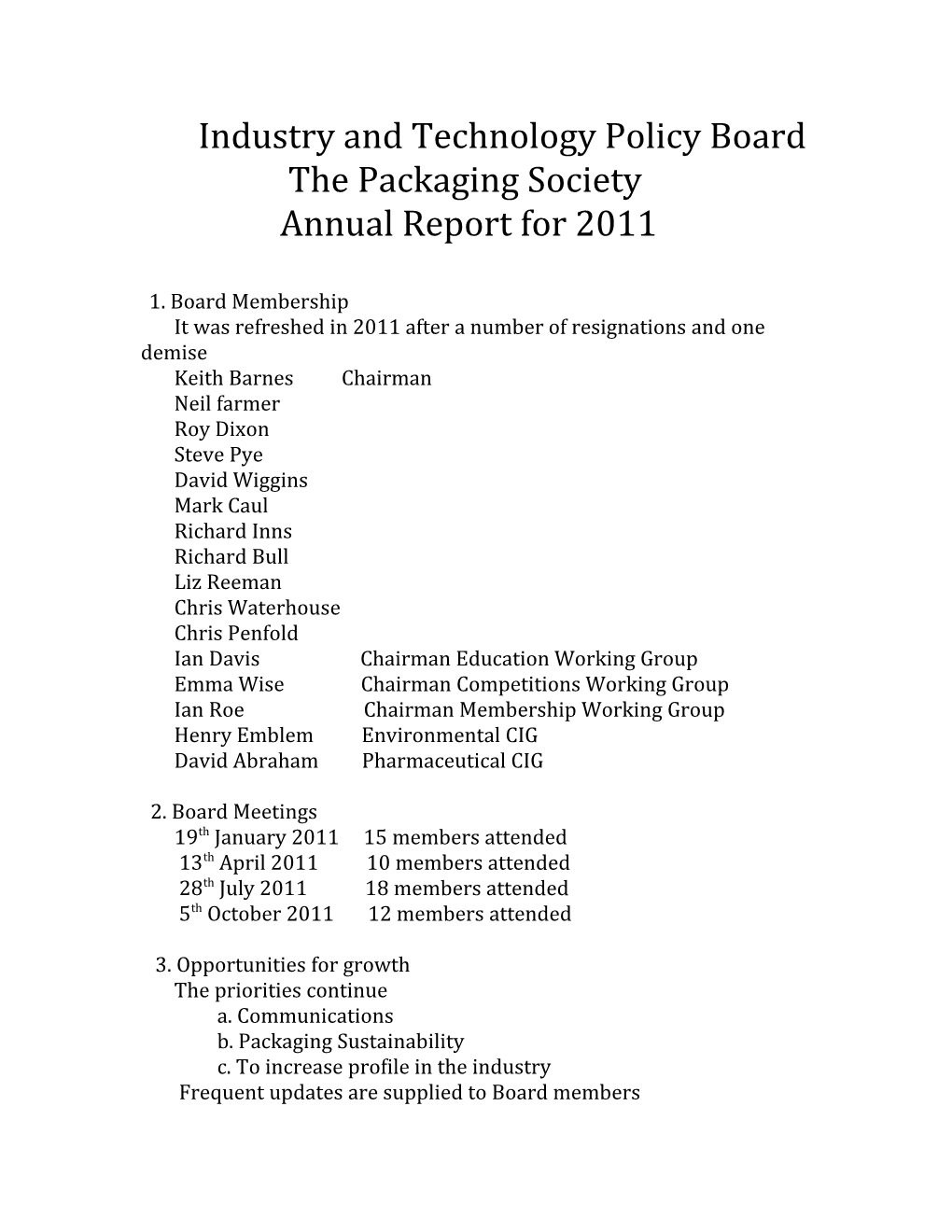 Industry and Technology Policy Board