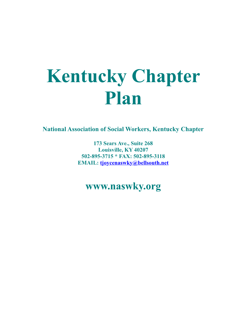 Kentucky Chapter Plan