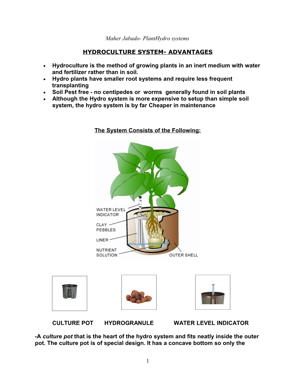 Hydroculture System- How It Works