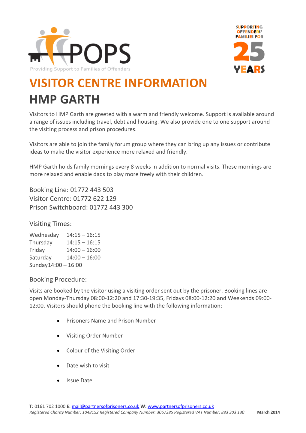 Visitor Centre Information