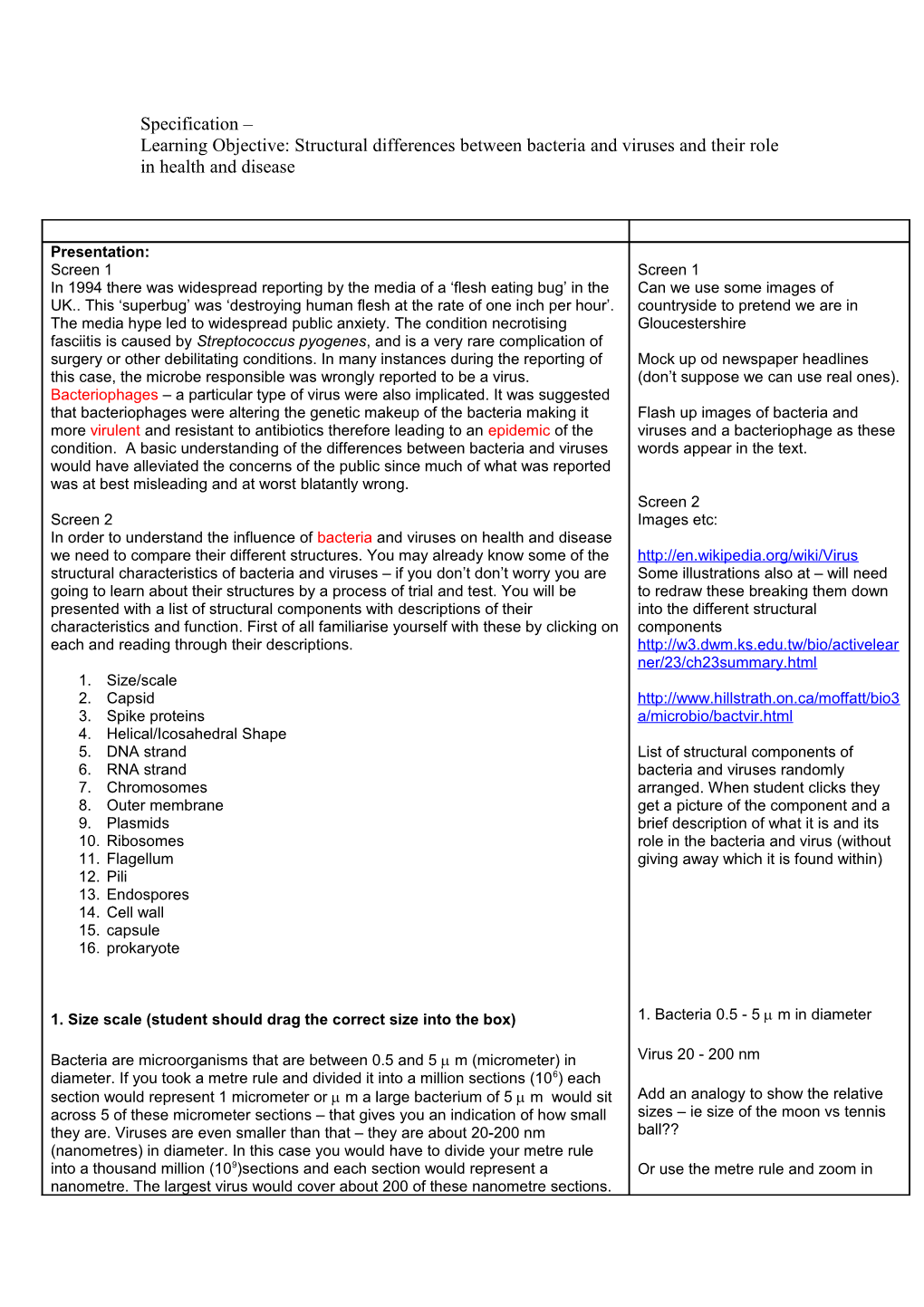 Learning Objective: Structural Differences Between Bacteria and Viruses and Their Role