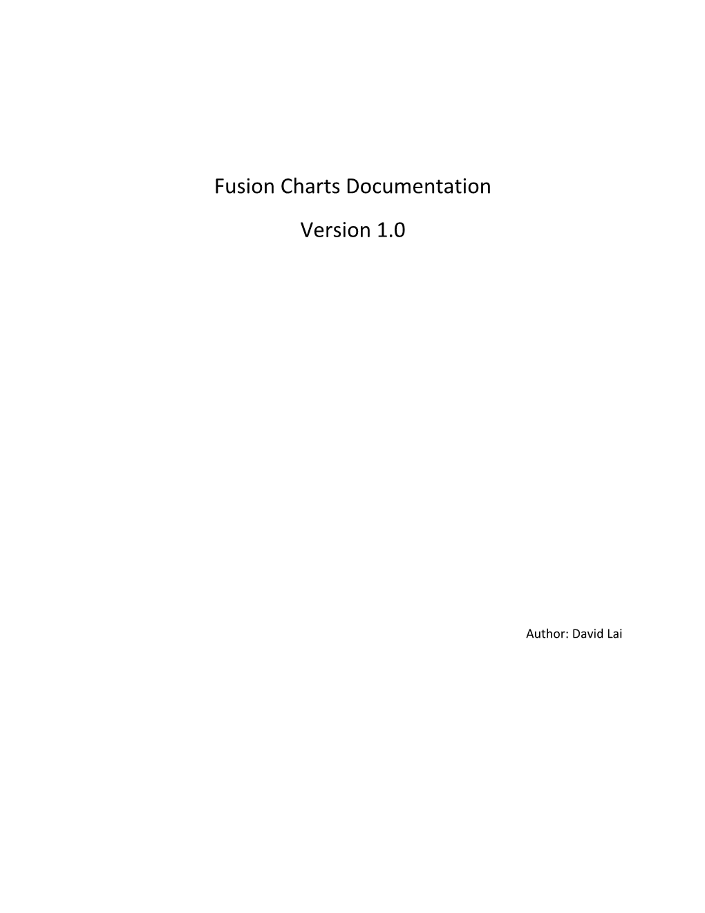 Fusion Charts Documentation