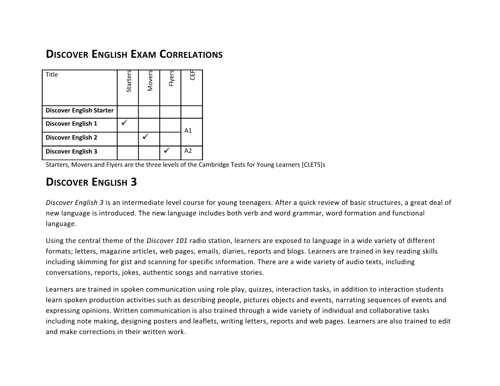 Discover English Exam Correlations