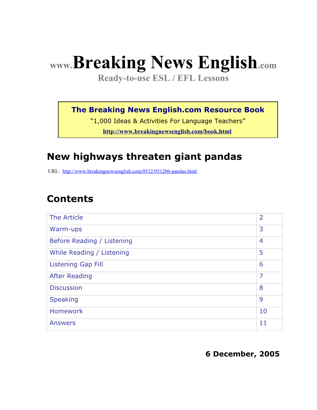 New Highways Threaten Giant Pandas