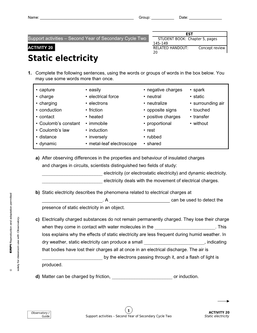 Static Electricity